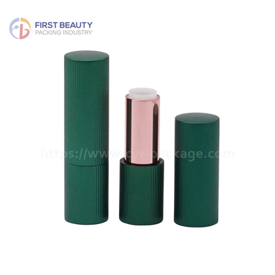 Tubos de lápiz labial de aluminio verde mate 3.8g Spray de color