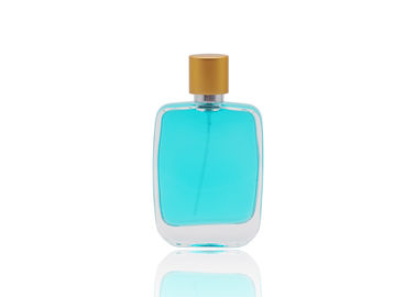 Botella de perfume cosmética cuadrada de la forma 50ml con la broche FEA15 en la bomba del perfume