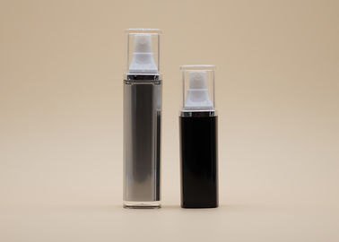 Botella privada de aire de la bomba de vacío del ABS de la plata metalizada para el embalaje poner crema cosmético
