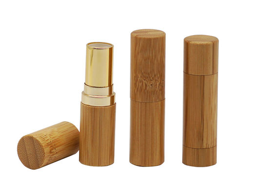 Tubos de bambú a granel del protector labial 3.5g de la forma del cilindro