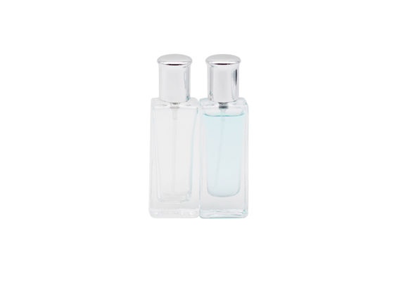 el rectángulo del cuadrado del claro 50ml forma las botellas de perfume de cristal vacías