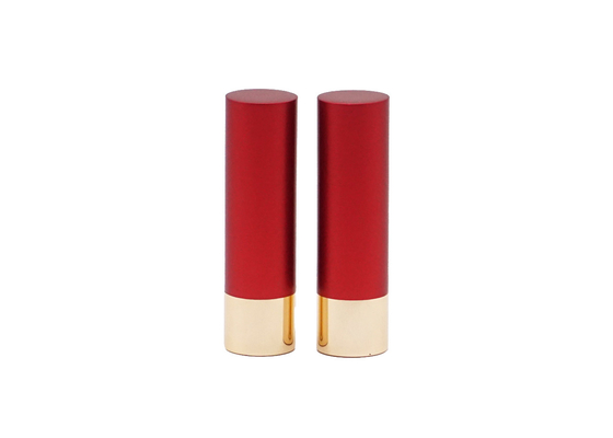 caja de empaquetado del tubo de la barra de labios vacía de moda roja de aluminio del oro 3.5g