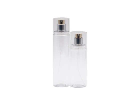 El espray fino transparente cosmético de la niebla del cuidado personal embotella la botella con el casquillo claro