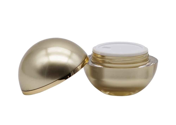 OEM poner crema cosmético esférico del volumen 30g 50g del color oro de los envases disponible