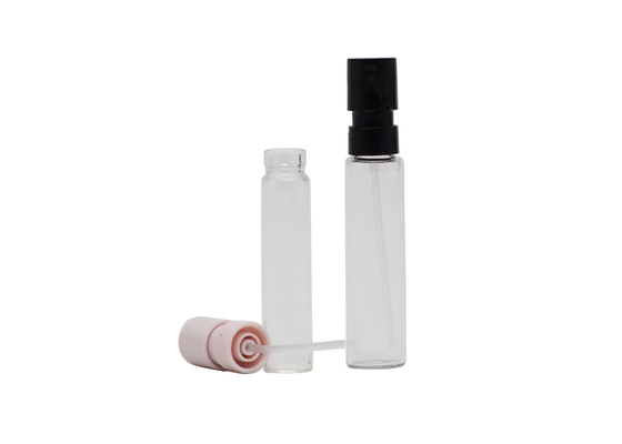 Mini botella de cristal recargable del atomizador 3ml de la botella del probador del perfume con el rociador rápido plástico