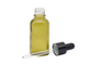 Verde claro cosmético esencial de la botella de aceite del dropper de cristal 30ml 100ml