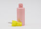 Espray plástico plano del ANIMAL DOMÉSTICO 50ml del rosa del hombro el pequeño embotella recargable con la bomba amarilla