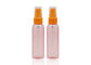 Las botellas plásticas recargables mates del espray 60ml del rosa 18m m con la niebla fina anaranjada bombean