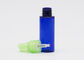 Botellas plásticas del espray del ANIMAL DOMÉSTICO recargable azul de 30 ml con la bomba verde clara de la niebla