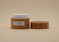 envases poner crema cosméticos de 30g 50g con el material de bambú fuera del plástico de los PP interno