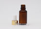 Uso material de cristal ambarino de las botellas del dropper del aceite esencial para el aceite del cuidado de piel