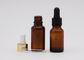 Uso material de cristal ambarino de las botellas del dropper del aceite esencial para el aceite del cuidado de piel