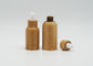 botella de bambú del dropper de 30ml Cylinderical para el cuidado personal