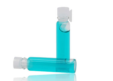 Espese el pequeño probador de cristal del perfume de los frascos con el parte movible plástico en la talla 2ml 5ml