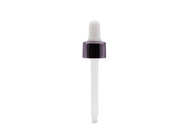Dropper púrpura de aluminio pipetas del aceite esencial de 18 milímetros para el aceite del cuidado de piel