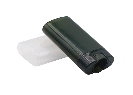 pequeño envase plástico del palillo de desodorante de Moq de desodorante 15g del envase oval verde oscuro del palillo