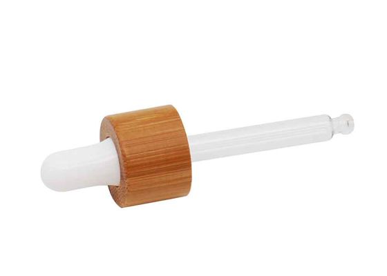 calidad  Regular Bamboo Essential Oil Dropper Bamboo Glass Dropper Caps Bamboo 18mm Dropper Lip For Bottles fábrica