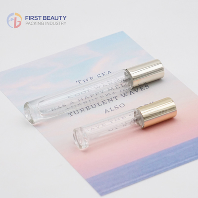 Espolador de tornillo de oro Botellas de perfume de muestra Diseño personalizado