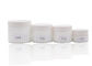 Tarros poner crema vacíos blancos compactos con las tapas para los cosméticos 15g 30g 50g 100g