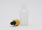botellas de cristal claras heladas 50ml del aceite esencial de la botella de aceite con el dropper mate del oro