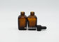 Botellas de cristal del dropper de Amber Clear Essential Oil Customized 15ml