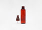 botella cosmética del espray de la niebla fina rojo oscuro clara plástica vacía del cilindro 50ml