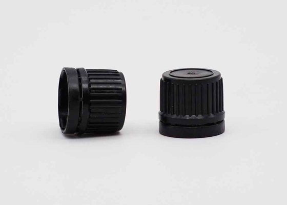 18mm 20mm negro plástico prueba de manipulación de tornillo tapa para botellas