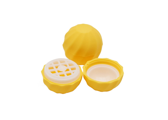 Pequeño tubo plástico cosmético amarillo del protector labial de la forma de la bola del tubo 7g del protector labial de MOQ