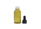 paquete cosmético de la botella de aceite esencial de la botella de cristal verde clara del dropper del claro de 10ml 30ml 50ml