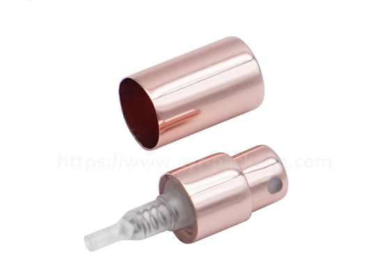 Plástico de aluminio de Crimpless Rose Gold Perfume Spray Pump con el cuello para las botellas