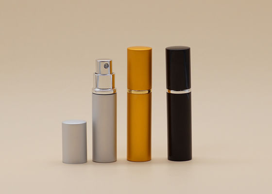 el espray de cristal del repuesto de aluminio del oro 5ml embotella la dirección de la superficie de impresión de la pantalla de seda del perfume