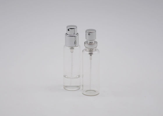 10CC Mini Glass Perfume Tester Bottle exquisito con la bomba de aluminio de plata del espray