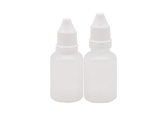 Botella vacía recargable plástica transparente del descenso de ojo del PE 15ml